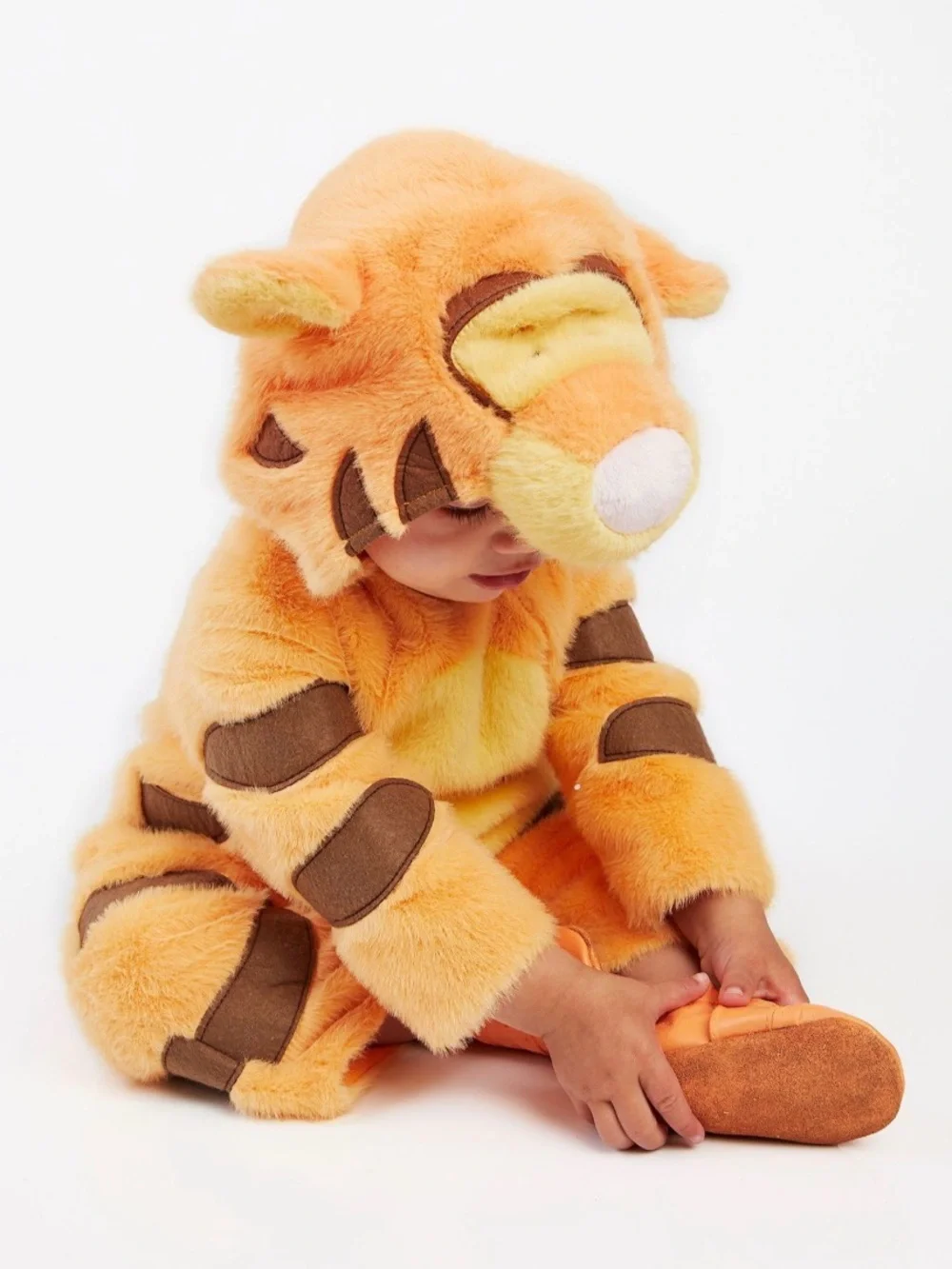 Pottery Barn Kids Orange and Yellow Tigger Plush Hooded Toy